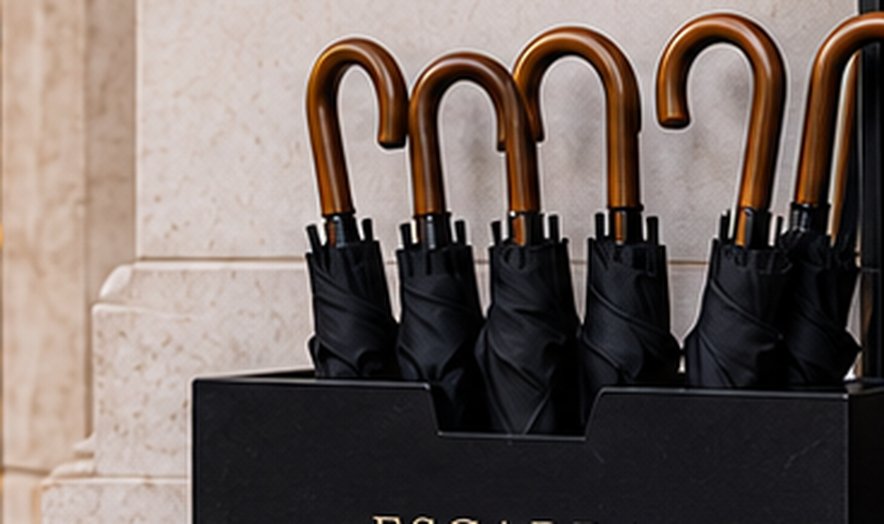 Umbrellas in an Escarra stand